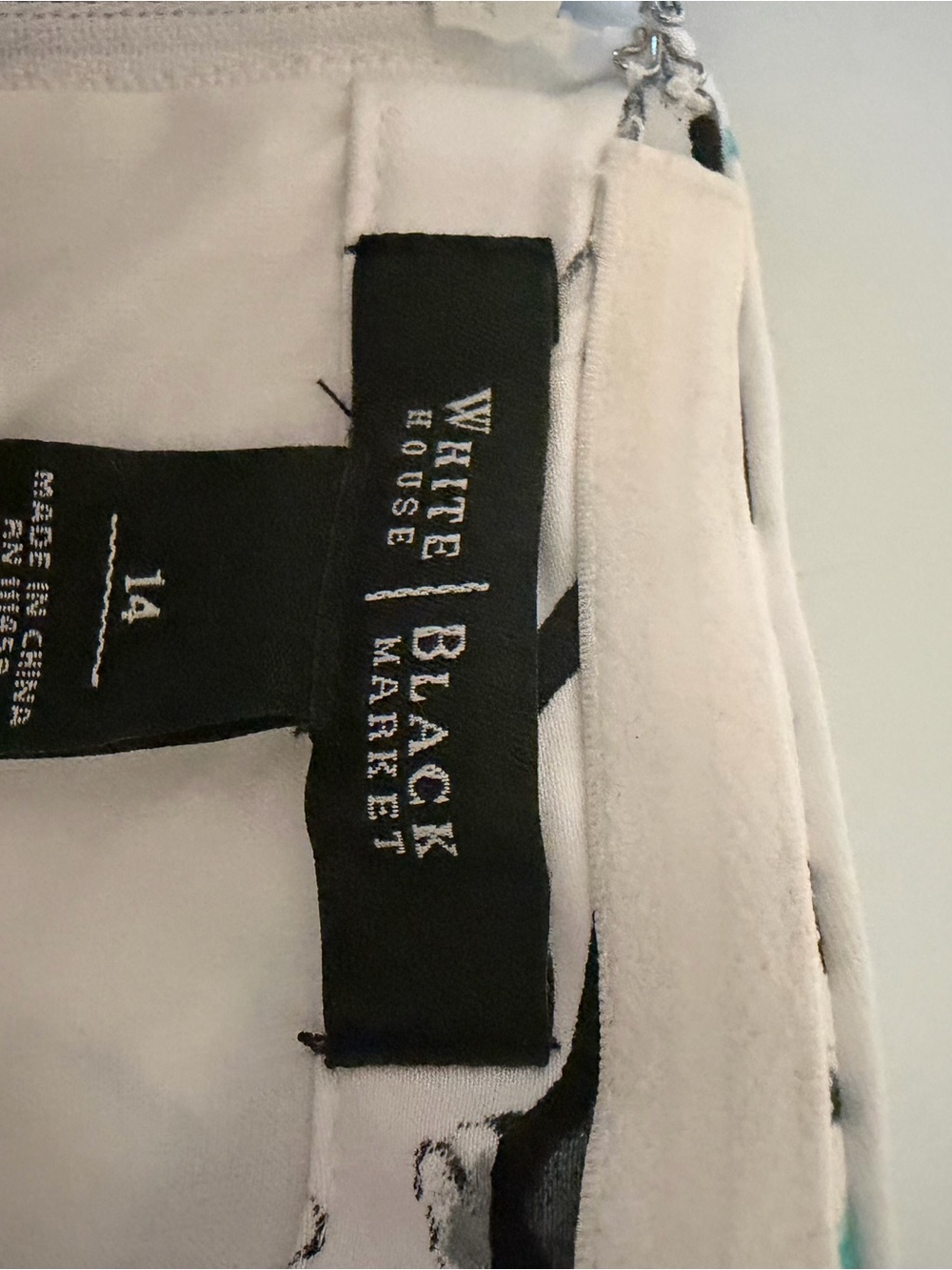 White House Black Market Black & White Strapless Bustier Top - Picture 6 of 7